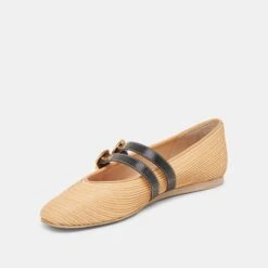 BAYLEE BALLET FLATS NATURAL RAFFIA(Baylee Ballet Flats Natural Raffia) -Dolce Vita Shop DOLCEVITA FLATS BAYLEE NATURALRAFFIA 08