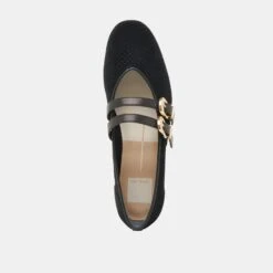 BAYLEE BALLET FLATS ONYX PERFORATED SUEDE(Baylee Ballet Flats Onyx Perforated Suede) -Dolce Vita Shop DOLCEVITA FLATS BAYLEE ONYXPERFORATEDSUEDE 06