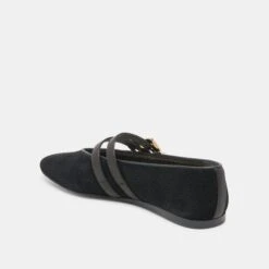 BAYLEE BALLET FLATS ONYX PERFORATED SUEDE(Baylee Ballet Flats Onyx Perforated Suede) -Dolce Vita Shop DOLCEVITA FLATS BAYLEE ONYXPERFORATEDSUEDE 09