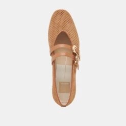 BAYLEE BALLET FLATS PECAN PERFORATED SUEDE(Baylee Ballet Flats Pecan Perforated Suede) -Dolce Vita Shop DOLCEVITA FLATS BAYLEE PECANPERFORATEDSUEDE 06