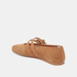BAYLEE BALLET FLATS PECAN PERFORATED SUEDE(Baylee Ballet Flats Pecan Perforated Suede) -Dolce Vita Shop DOLCEVITA FLATS BAYLEE PECANPERFORATEDSUEDE 09