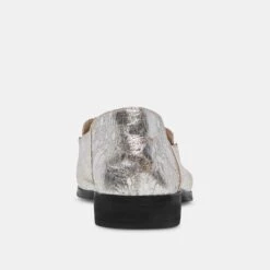 BENY WIDE FLATS SILVER DISTRESSED LEATHER(Beny Wide Flats Silver Distressed Leather) -Dolce Vita Shop DOLCEVITA FLATS BENY SILVERDESTRESSEDLEATHER 05 3