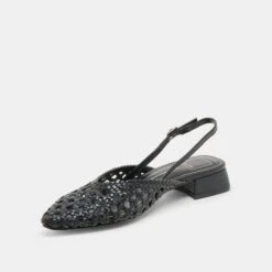 BIRDIE FLATS BLACK WOVEN LEATHER(Birdie Flats Black Woven Leather) -Dolce Vita Shop DOLCEVITA FLATS BIRDIE BLACKWOVENLEATHE 09