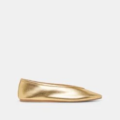 BRAIDY BALLET FLATS GOLD METALLIC LEATHER(Braidy Ballet Flats Gold Metallic Leather)