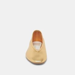 BRAIDY BALLET FLATS GOLD METALLIC LEATHER(Braidy Ballet Flats Gold Metallic Leather) -Dolce Vita Shop DOLCEVITA FLATS BRAIDY GOLDMETALLICLEATHER 04