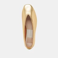 BRAIDY BALLET FLATS GOLD METALLIC LEATHER(Braidy Ballet Flats Gold Metallic Leather) -Dolce Vita Shop DOLCEVITA FLATS BRAIDY GOLDMETALLICLEATHER 06