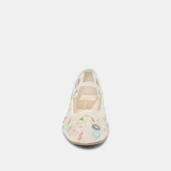 CADEL FLORAL BALLET FLATS IVORY FLORAL MESH(Cadel Floral Ballet Flats Ivory Floral Mesh) -Dolce Vita Shop DOLCEVITA FLATS CADELFLORAL IVORYFLORALMESH 04