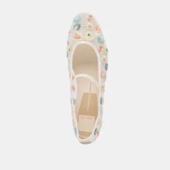 CADEL FLORAL BALLET FLATS IVORY FLORAL MESH(Cadel Floral Ballet Flats Ivory Floral Mesh) -Dolce Vita Shop DOLCEVITA FLATS CADELFLORAL IVORYFLORALMESH 06
