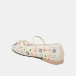 CADEL FLORAL BALLET FLATS IVORY FLORAL MESH(Cadel Floral Ballet Flats Ivory Floral Mesh) -Dolce Vita Shop DOLCEVITA FLATS CADELFLORAL IVORYFLORALMESH 09