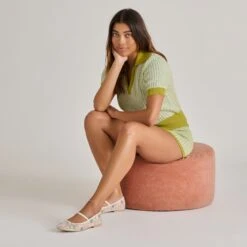 CADEL FLORAL BALLET FLATS IVORY FLORAL MESH(Cadel Floral Ballet Flats Ivory Floral Mesh) -Dolce Vita Shop DOLCEVITA FLATS CADELFLORAL IVORYFLORALMESH ONFOOT 01