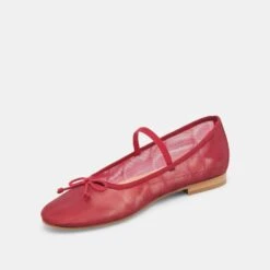 CADEL BALLET FLATS CRIMSON MESH(Cadel Ballet Flats Crimson Mesh) -Dolce Vita Shop DOLCEVITA FLATS CADEL CRIMSONMESH 08