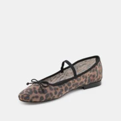 CADEL BALLET FLATS DK LEOPARD MESH(Cadel Ballet Flats Dk Leopard Mesh) -Dolce Vita Shop DOLCEVITA FLATS CADEL DKLEOPARDMESH 08