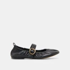 CAELY BALLET FLATS BLACK LEATHER(Caely Ballet Flats Black Leather)