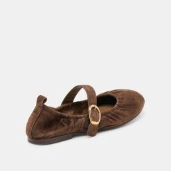 CAELY BALLET FLATS DK BROWN SUEDE(Caely Ballet Flats Dk Brown Suede) -Dolce Vita Shop DOLCEVITA FLATS CAELY DKBROWNSUEDE 03