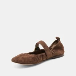CAELY BALLET FLATS DK BROWN SUEDE(Caely Ballet Flats Dk Brown Suede) -Dolce Vita Shop DOLCEVITA FLATS CAELY DKBROWNSUEDE 08