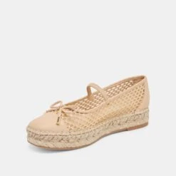 CAMBRE BALLET FLATS LT NATURAL WOVEN MESH(Cambre Ballet Flats Lt Natural Woven Mesh) -Dolce Vita Shop DOLCEVITA FLATS CAMBRE LTNATURALWOVENMESH 08