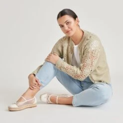 CAMBRE BALLET FLATS WHITE MESH(Cambre Ballet Flats White Mesh) -Dolce Vita Shop DOLCEVITA FLATS CAMBRE WHITEMESH ONFOOT 02