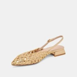 CYNDI FLATS GOLD WOVEN(Cyndi Flats Gold Woven) 18 CYNDI FLATS GOLD WOVEN(Cyndi Flats Gold Woven) -Dolce Vita Shop DOLCEVITA FLATS CYNDI GOLDWOVEN 08