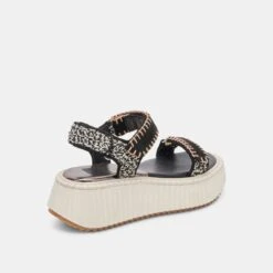 Dolce Vita DEBRA SANDALS BLACK WHITE NUBUCK(Debra Sandals Black White Nubuck) -Dolce Vita Shop DOLCEVITA FLATS DEBRA BLACK WHITENUBUCK 03