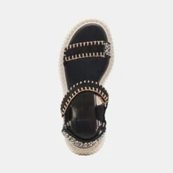 Dolce Vita DEBRA SANDALS BLACK WHITE NUBUCK(Debra Sandals Black White Nubuck) -Dolce Vita Shop DOLCEVITA FLATS DEBRA BLACK WHITENUBUCK 06