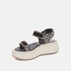 Dolce Vita DEBRA SANDALS BLACK WHITE NUBUCK(Debra Sandals Black White Nubuck) -Dolce Vita Shop DOLCEVITA FLATS DEBRA BLACK WHITENUBUCK 08