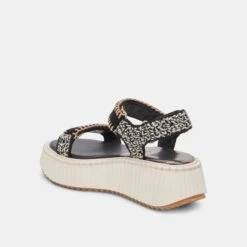 Dolce Vita DEBRA SANDALS BLACK WHITE NUBUCK(Debra Sandals Black White Nubuck) -Dolce Vita Shop DOLCEVITA FLATS DEBRA BLACK WHITENUBUCK 09