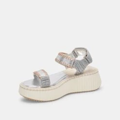 DEBRA SANDALS SILVER DISTRESSED LEATHER - Re:vita(Debra Sandals Silver Distressed Leather Resale) -Dolce Vita Shop DOLCEVITA FLATS DEBRA SILVERDISTRESSEDLEATHER 08 de854b52 8afe 445f abce 546692ebae82
