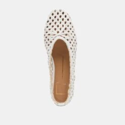 EDDA BALLET FLATS BONE WOVEN LEATHER(Edda Ballet Flats Bone Woven Leather) -Dolce Vita Shop DOLCEVITA FLATS EDDA BONEWOVENLEATHER 06