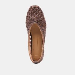 EDDA BALLET FLATS BROWN WOVEN LEATHER(Edda Ballet Flats Brown Woven Leather) -Dolce Vita Shop DOLCEVITA FLATS EDDA BROWNWOVENLEATHER 06