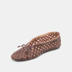 EDDA BALLET FLATS BROWN WOVEN LEATHER(Edda Ballet Flats Brown Woven Leather) -Dolce Vita Shop DOLCEVITA FLATS EDDA BROWNWOVENLEATHER 09