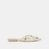 ELM FLATS WHITE FLORAL RAFFIA(Elm Flats White Floral Raffia)