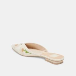 ELM FLATS WHITE FLORAL RAFFIA(Elm Flats White Floral Raffia) -Dolce Vita Shop DOLCEVITA FLATS ELM WHITEFLORALRAFFIA 09