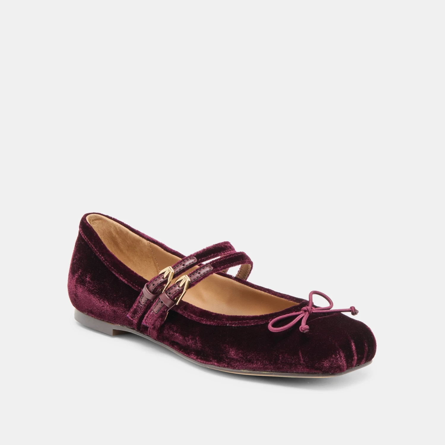 GIBSEN BALLET FLATS BURGUNDY VELVET(Gibsen Ballet Flats Burgundy Velvet) 2 GIBSEN BALLET FLATS BURGUNDY VELVET(Gibsen Ballet Flats Burgundy Velvet) - Image 2