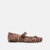 GIBSEN BALLET FLATS DK LEOPARD SATIN(Gibsen Ballet Flats Dk Leopard Satin)