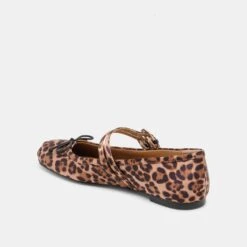 GIBSEN BALLET FLATS DK LEOPARD SATIN(Gibsen Ballet Flats Dk Leopard Satin) -Dolce Vita Shop DOLCEVITA FLATS GIBSEN DKLEOPARDSATIN 09