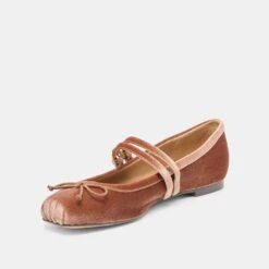 GIBSEN BALLET FLATS DK ROSE VELVET(Gibsen Ballet Flats Dk Rose Velvet) -Dolce Vita Shop DOLCEVITA FLATS GIBSEN DKROSEVELVET 09