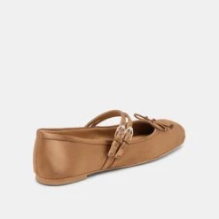 GIBSEN BALLET FLATS MID BROWN SATIN(Gibsen Ballet Flats Mid Brown Satin) 18 GIBSEN BALLET FLATS MID BROWN SATIN(Gibsen Ballet Flats Mid Brown Satin) -Dolce Vita Shop DOLCEVITA FLATS GIBSEN MIDBROWNSATIN 03