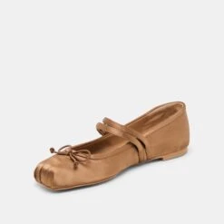 GIBSEN BALLET FLATS MID BROWN SATIN(Gibsen Ballet Flats Mid Brown Satin) 20 GIBSEN BALLET FLATS MID BROWN SATIN(Gibsen Ballet Flats Mid Brown Satin) -Dolce Vita Shop DOLCEVITA FLATS GIBSEN MIDBROWNSATIN 08