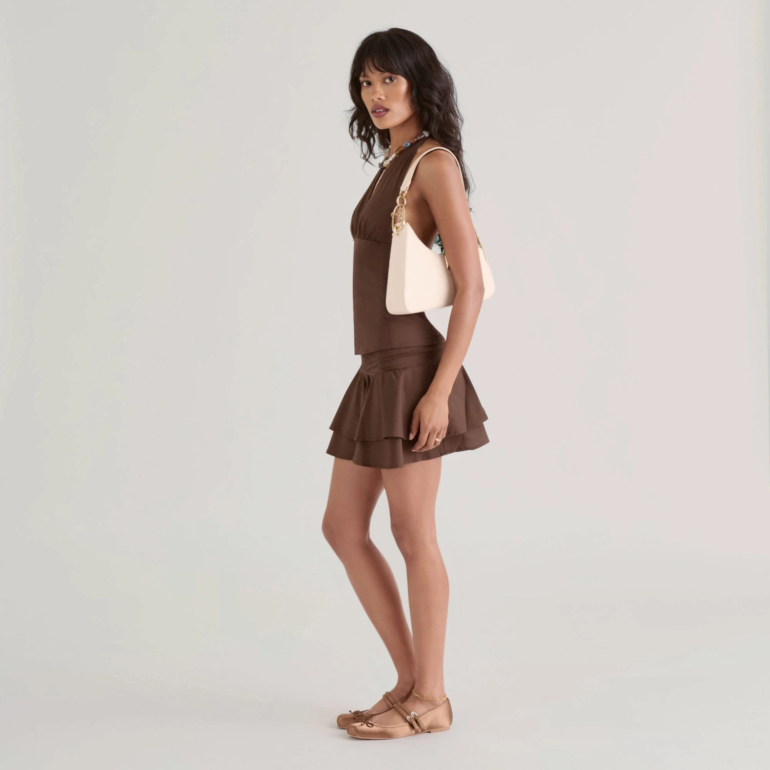 GIBSEN BALLET FLATS MID BROWN SATIN(Gibsen Ballet Flats Mid Brown Satin) 10 GIBSEN BALLET FLATS MID BROWN SATIN(Gibsen Ballet Flats Mid Brown Satin) - Image 10