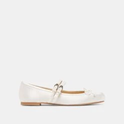 GIBSEN BALLET FLATS TRUE WHITE SATIN(Gibsen Ballet Flats True White Satin)