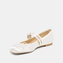 GIBSEN BALLET FLATS TRUE WHITE SATIN(Gibsen Ballet Flats True White Satin) -Dolce Vita Shop DOLCEVITA FLATS GIBSEN WHITESATIN 09