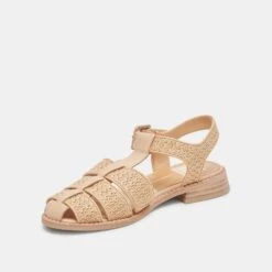 HOLIS SANDALS LT NATURAL RAFFIA(Holis Sandals Lt Natural Raffia) -Dolce Vita Shop DOLCEVITA FLATS HILAH LTNATURALRAFFIA 09