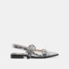 LABELL FLATS SILVER DISTRESSED LEATHER - Re:vita(Labell Flats Silver Distressed Leather Ntu2fox36 Resale)
