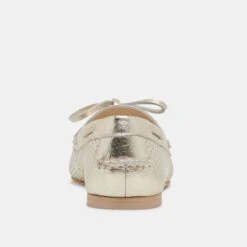 LAKIN LOAFERS PLATINUM PERFORATED LEATHER(Lakin Loafers Platinum Perforated Leather) -Dolce Vita Shop DOLCEVITA FLATS LAKIN PLATINUMPERFORATEDLEATHER 05