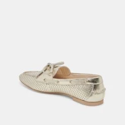 LAKIN LOAFERS PLATINUM PERFORATED LEATHER(Lakin Loafers Platinum Perforated Leather) -Dolce Vita Shop DOLCEVITA FLATS LAKIN PLATINUMPERFORATEDLEATHER 09