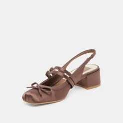 LORIS HEELS MAHOGANY SATIN(Loris Heels Mahogany Satin) -Dolce Vita Shop DOLCEVITA FLATS LORIS MAHOGANYSATIN 09