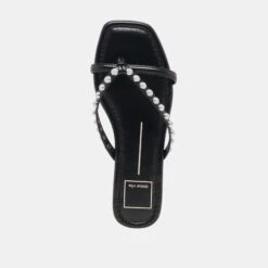 LUCCA PEARL SANDALS BLACK PEARLS(Lucca Pearl Sandals Black Pearls) -Dolce Vita Shop DOLCEVITA FLATS LUCCAPEARL BLACKPEARLS 06