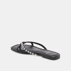LUCCA PEARL SANDALS BLACK PEARLS(Lucca Pearl Sandals Black Pearls) -Dolce Vita Shop DOLCEVITA FLATS LUCCAPEARL BLACKPEARLS 09