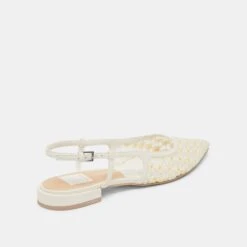 PAMIE FLORAL FLATS WHITE YELLOW FLORAL MESH(Pamie Floral Flats White Yellow Floral Mesh) -Dolce Vita Shop DOLCEVITA FLATS PAMIEFLORAL WHITE YELLOWFLORALMESH 03