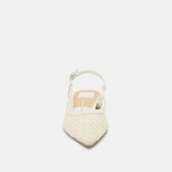 PAMIE FLORAL FLATS WHITE YELLOW FLORAL MESH(Pamie Floral Flats White Yellow Floral Mesh) -Dolce Vita Shop DOLCEVITA FLATS PAMIEFLORAL WHITE YELLOWFLORALMESH 04